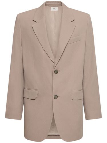 Oversized Wool Crepe Blazer - AMI PARIS - Modalova