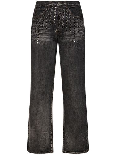 Gray Eyelet Straight Fit Jean - JADED LONDON - Modalova