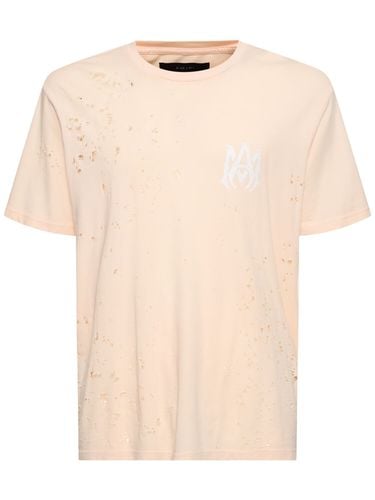 Ma Logo Distressed Cotton Jersey T-shirt - AMIRI - Modalova