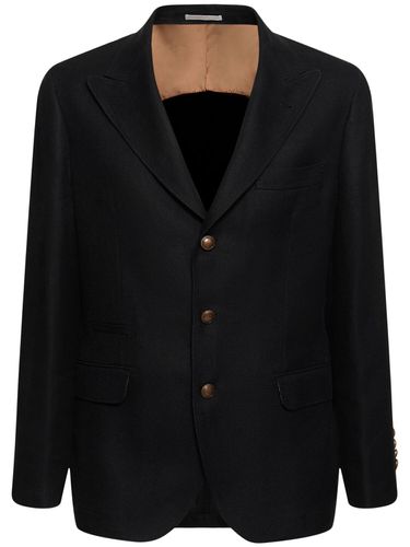 Deconstructed Linen Blend Blazer - BRUNELLO CUCINELLI - Modalova