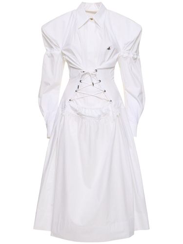 Kate Cotton Lace-up Midi Shirt Dress - VIVIENNE WESTWOOD - Modalova