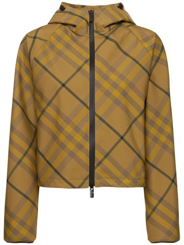 Check Tech Hooded Cropped Jacket - BURBERRY - Modalova