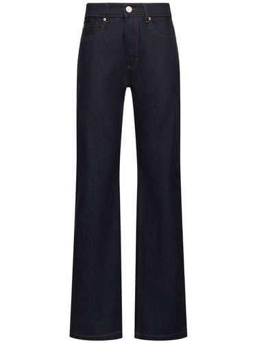 Straight Mid Rise Cotton Jeans - AMI PARIS - Modalova