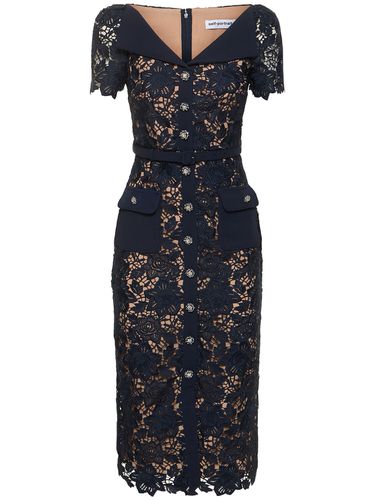 Lace Midi Dress - SELF-PORTRAIT - Modalova