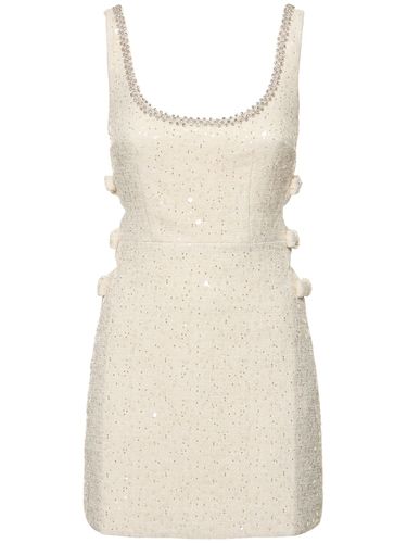 Bouclé Cutout Mini Dress - SELF-PORTRAIT - Modalova