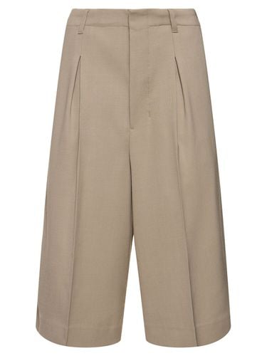 Wool & Viscose Twill Shorts - AMI PARIS - Modalova