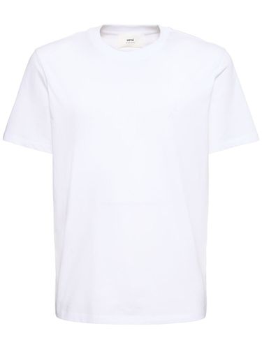 Logo Cotton T-shirt - AMI PARIS - Modalova