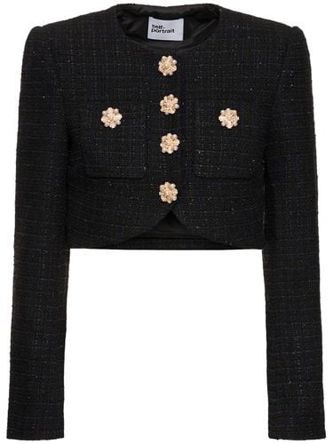 Bouclé Crop Jacket - SELF-PORTRAIT - Modalova