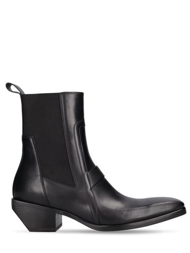 Knöchelstiefel Aus Leder „heeled Sliver“ - RICK OWENS - Modalova