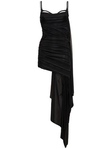 Draped Tech Jersey Mini Dress - MUGLER - Modalova