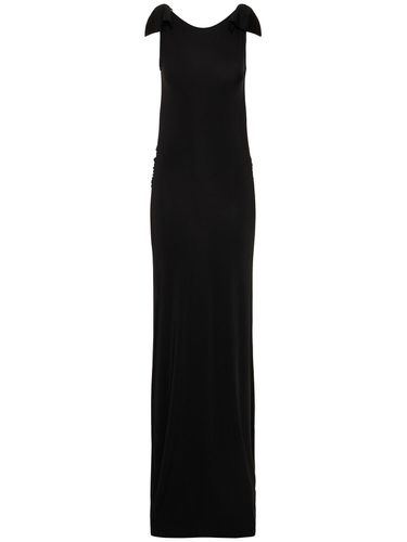 Open Back Jersey Long Dress W/ Bows - NINA RICCI - Modalova