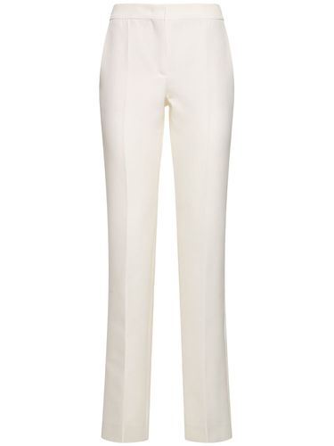 Cotton Duchesse Straight Pants - MOSCHINO - Modalova