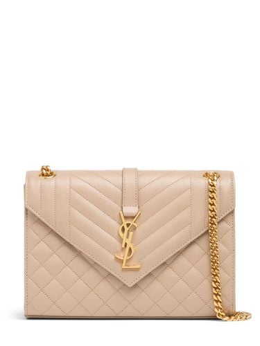 Medium Envelope Quilted Leather Bag - SAINT LAURENT - Modalova