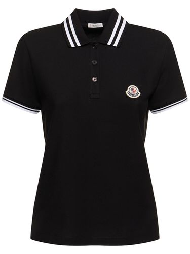 Cotton Polo T-shirt - MONCLER - Modalova