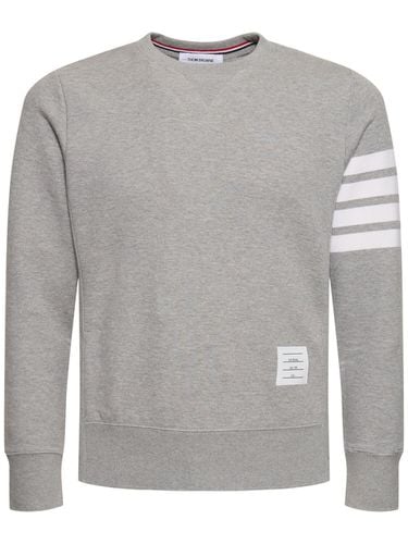 Cotton Jersey Logo Sweatshirt - THOM BROWNE - Modalova