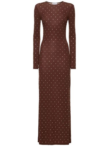 Embellished Jersey L/s Maxi Dress - RABANNE - Modalova