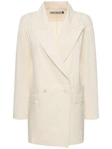 Satin Double Breasted Jacket - ISSEY MIYAKE - Modalova