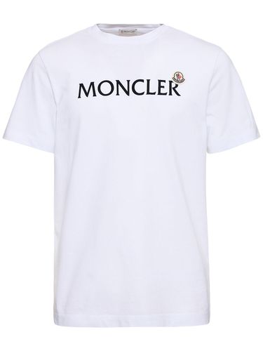 Logo Cotton T-shirt - MONCLER - Modalova