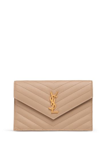 Cassandre Matelasse Leather Chain Wallet - SAINT LAURENT - Modalova