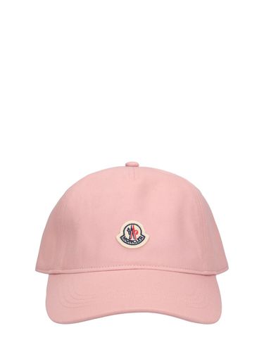 Logo Cotton Baseball Cap - MONCLER - Modalova