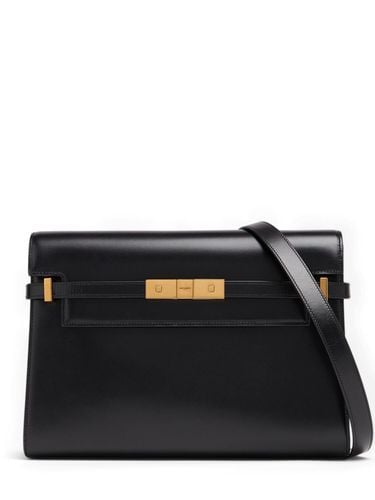 Manhattan Box Leather Shoulder Bag - SAINT LAURENT - Modalova