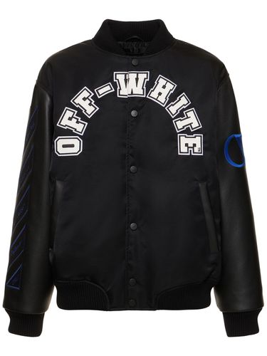 Baseball Lea Over Puffer Varsity Jacket - OFF-WHITE - Modalova