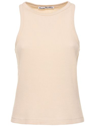 Cotton Jersey Tank Top - ACNE STUDIOS - Modalova