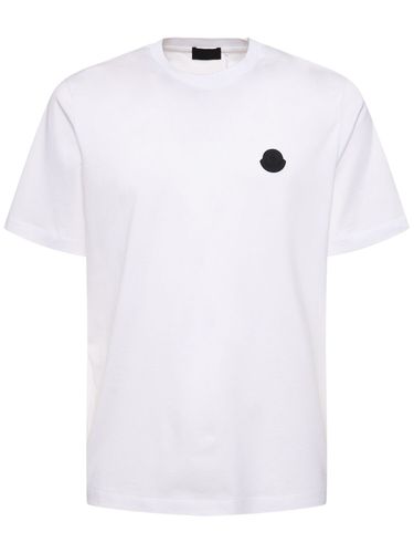 Logo Cotton T-shirt - MONCLER - Modalova