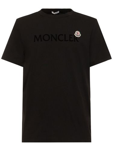 Logo Cotton T-shirt - MONCLER - Modalova