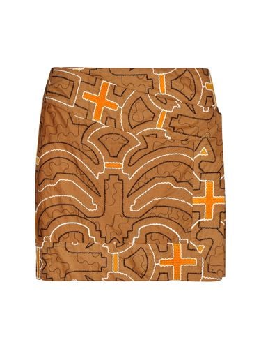 Camel Ayahuma Cotton Mini Skirt - JOHANNA ORTIZ - Modalova