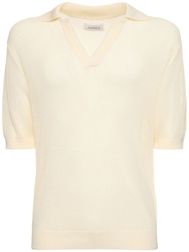 Cotton Mesh S/s Polo - LANEUS - Modalova