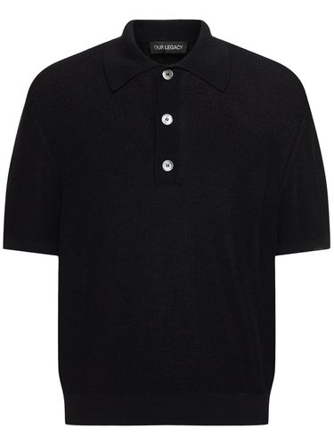 Crispy Cotton Blend Knit S/s Polo - OUR LEGACY - Modalova