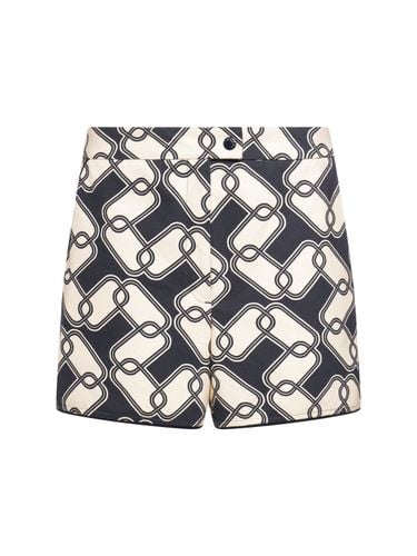 Shorts De Algodón Estampados - MONCLER - Modalova