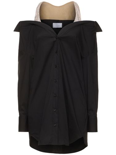 Cotton Poplin Mini Dress - GIUSEPPE DI MORABITO - Modalova