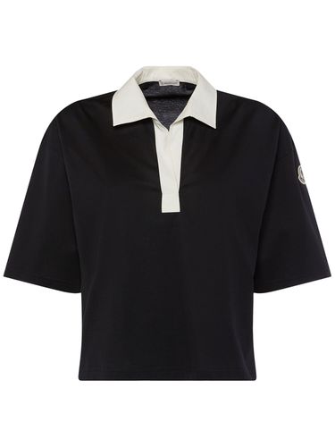 Cotton Polo Shirt - MONCLER - Modalova