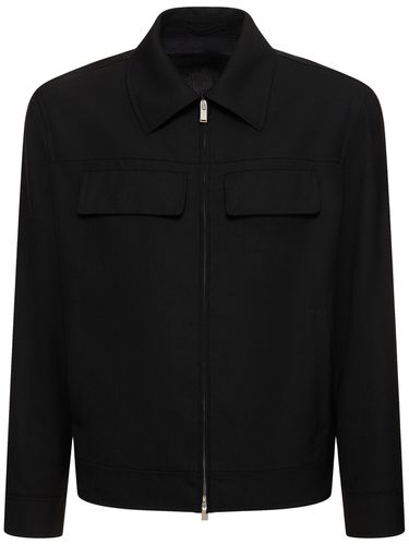 Wool Zipped Overshirt - LARDINI - Modalova