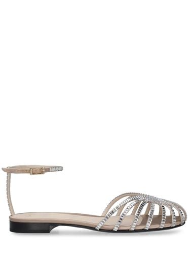 Mm Rebecca Embellished Satin Flats - ALEVÌ - Modalova