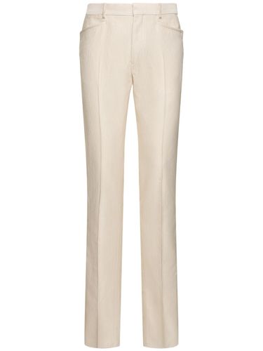 Atticus Silk & Cotton Cannete Pants - TOM FORD - Modalova