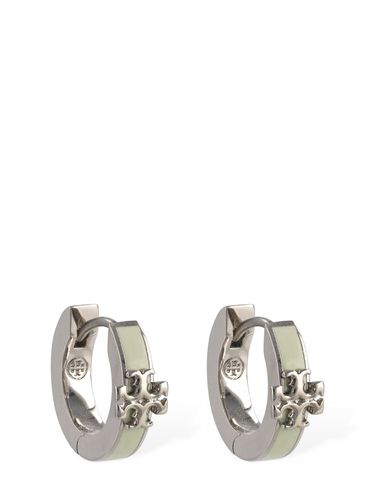 Kira Enamel Huggie Earrings - TORY BURCH - Modalova