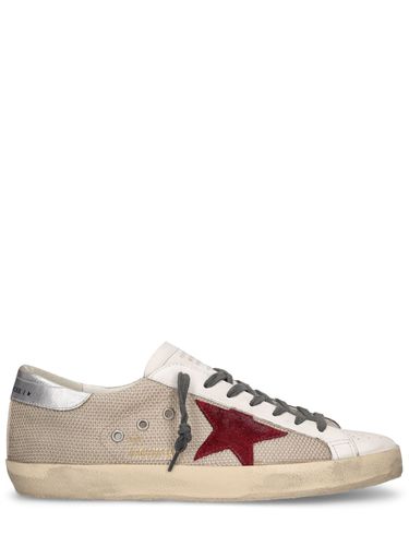 Super-star Leather & Tech Sneakers - GOLDEN GOOSE - Modalova