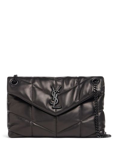 Small Puffer Leather Shoulder Bag - SAINT LAURENT - Modalova