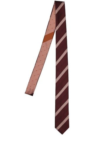 Classic Jacquard Silk Tie - DRIES VAN NOTEN - Modalova