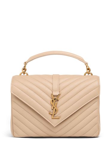 Medium Collège Quilted Leather Bag - SAINT LAURENT - Modalova