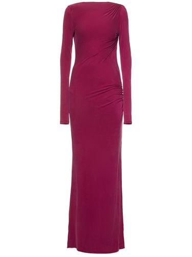 Sophie Open Back Jersey Long Dress - THE ANDAMANE - Modalova