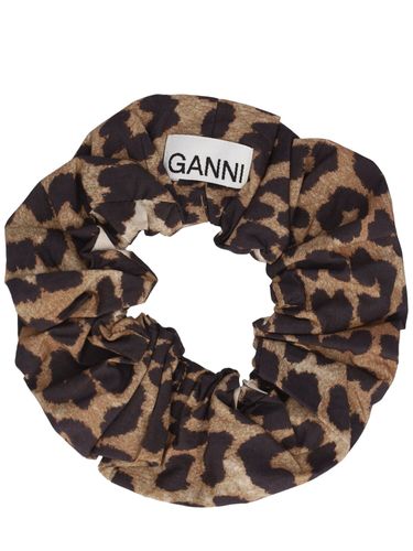 Printed Cotton Scrunchie - GANNI - Modalova