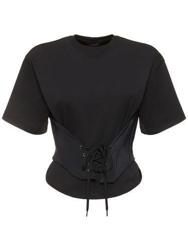 Camiseta Corsé De Jersey De Algodón - MUGLER - Modalova