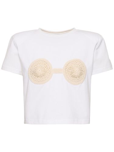 Embellished Jersey T-shirt - MAGDA BUTRYM - Modalova