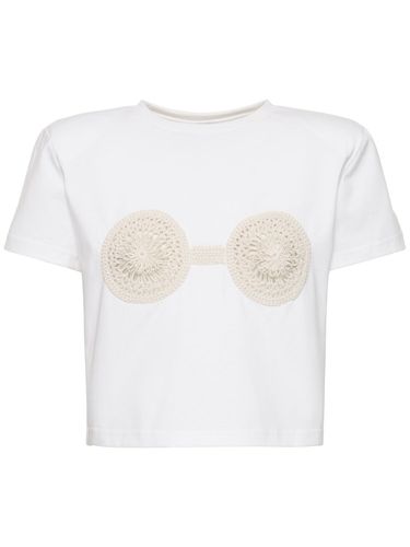 Embellished Jersey T-shirt - MAGDA BUTRYM - Modalova