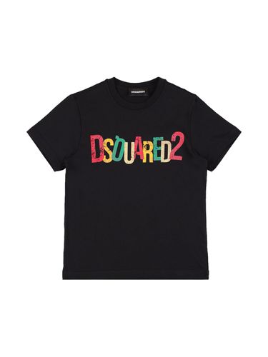 Camiseta De Algodón Estampado Con Logo - DSQUARED2 - Modalova