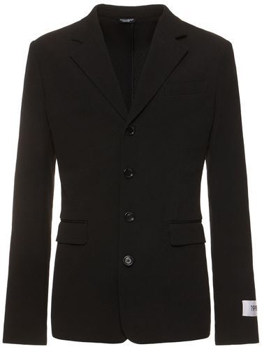 Blazer Monopetto In Cotone Stretch - DOLCE & GABBANA - Modalova